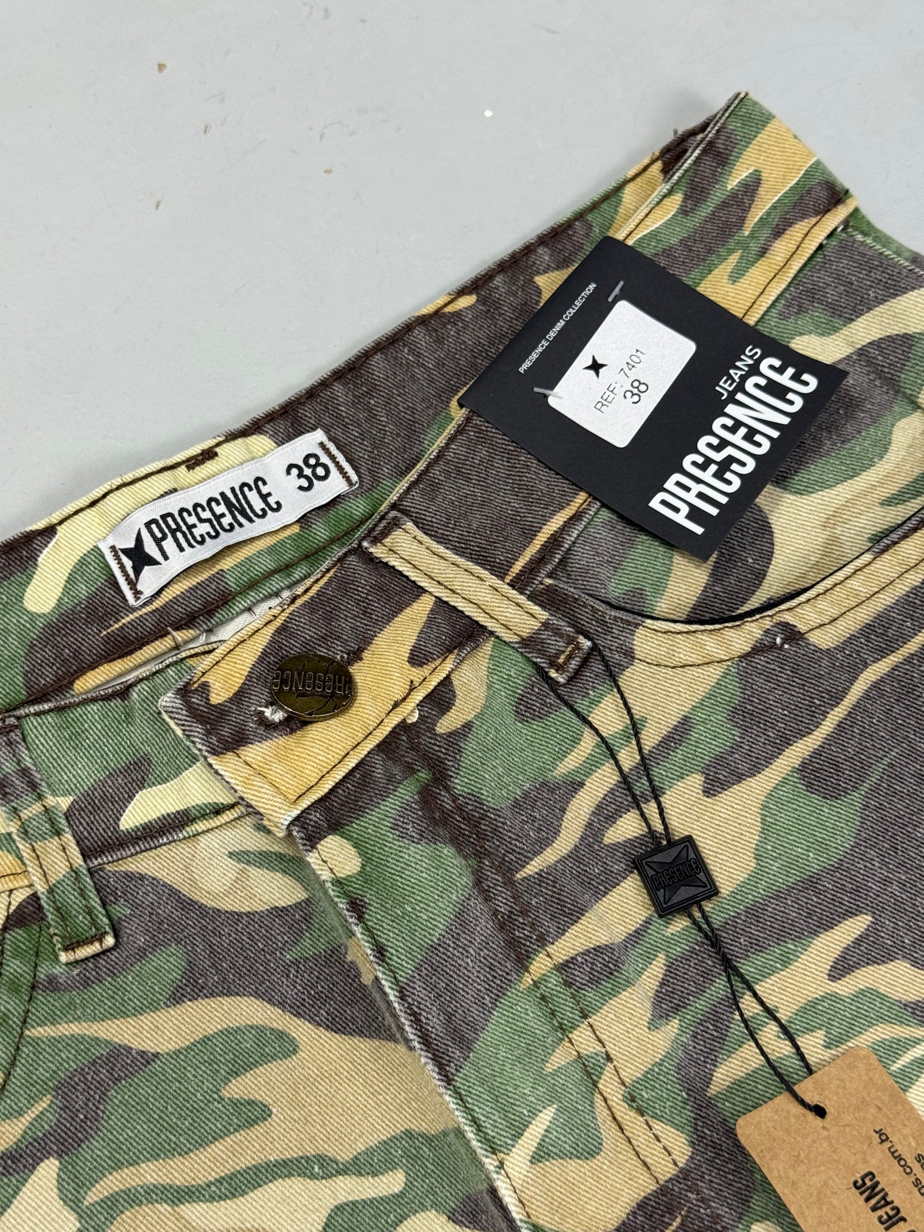 CALÇA BAGGY JEANS PRESENCE - CAMUFLADA