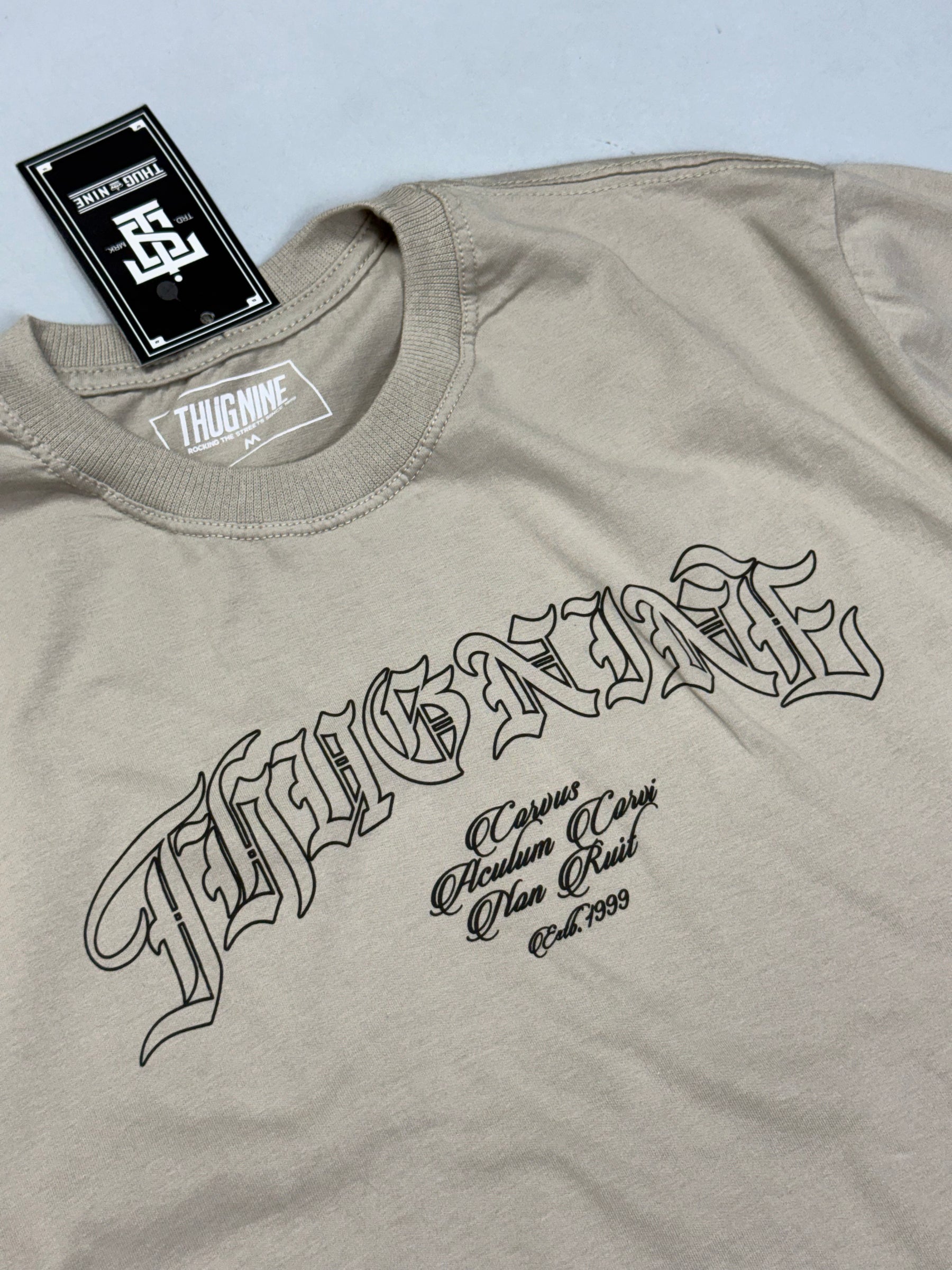 CAMISETA THUG9 STREETWEAR - BEGE