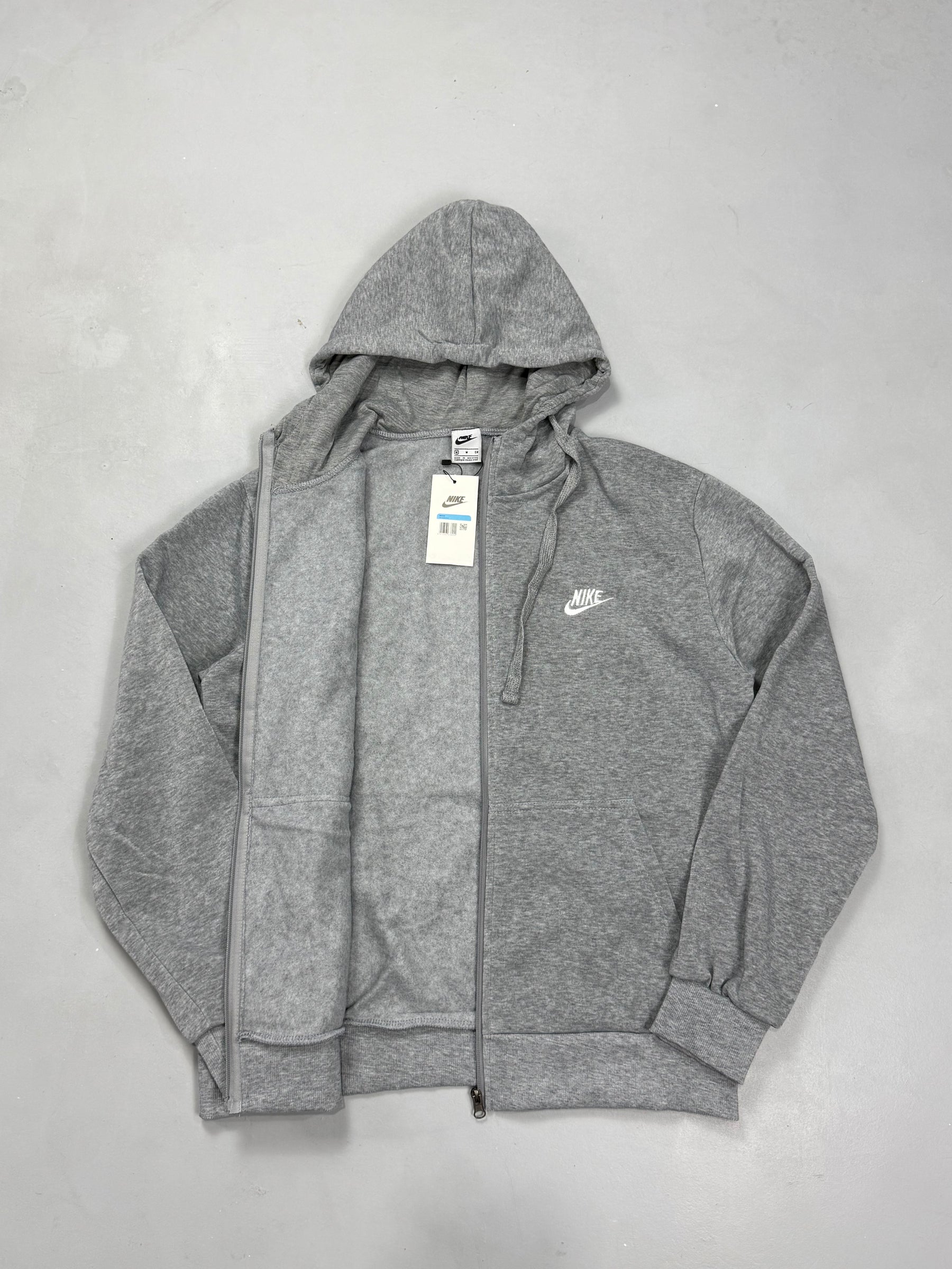 MOLETOM NK CLUB C/ ZÍPER - CINZA