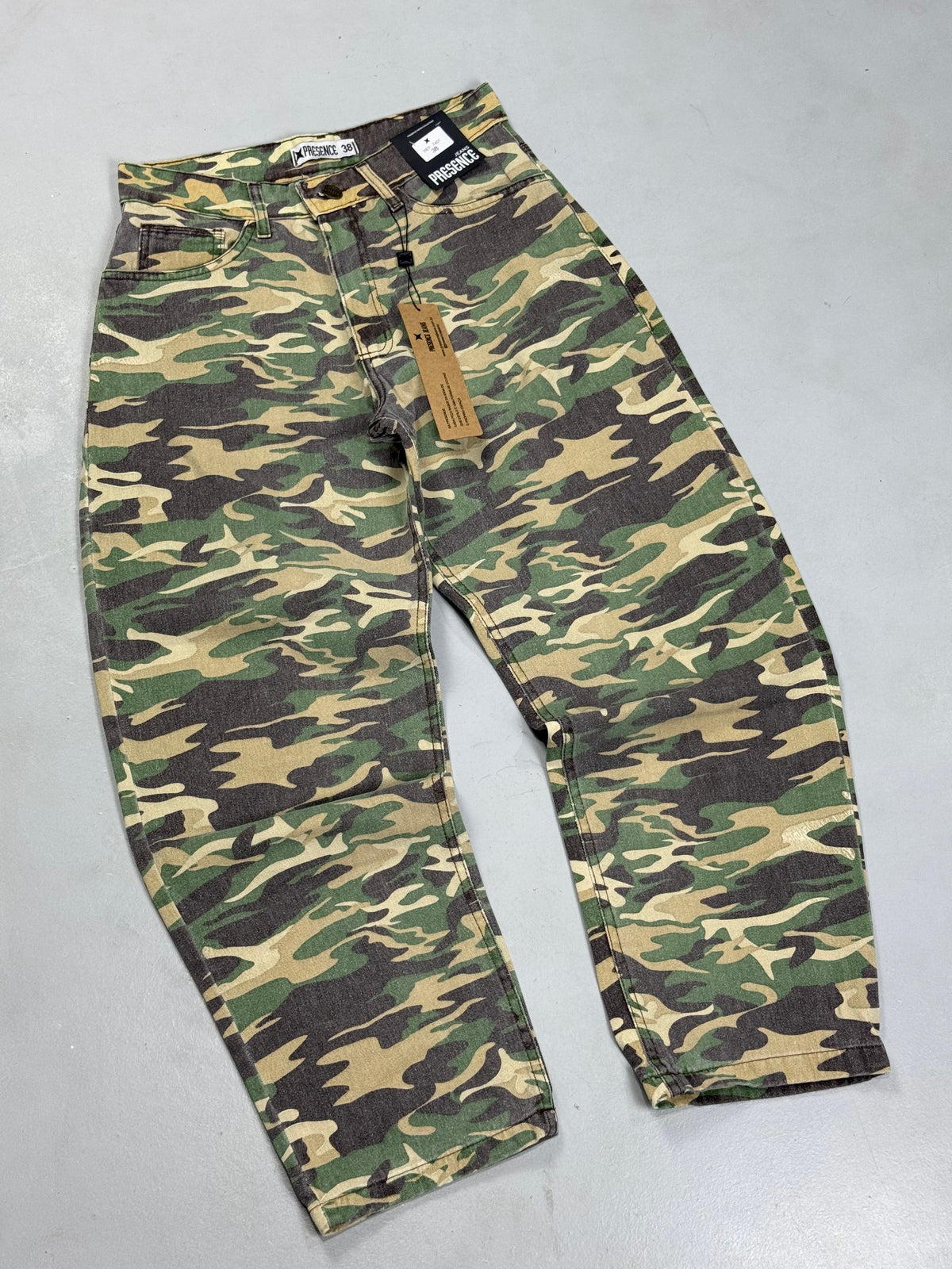 CALÇA BAGGY JEANS PRESENCE - CAMUFLADA