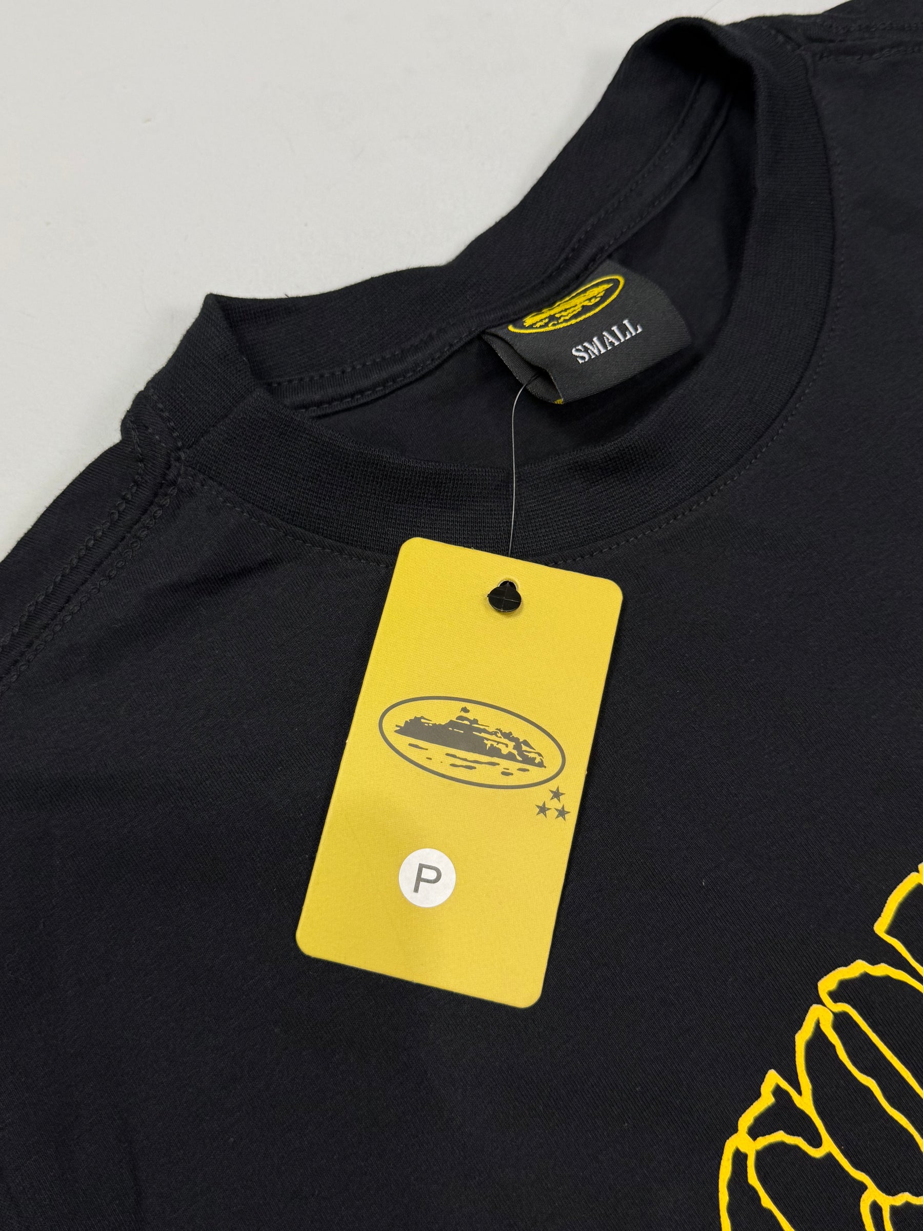 CAMISETA CORTEIZ RULES THE WORLD - BLACK DOURADO
