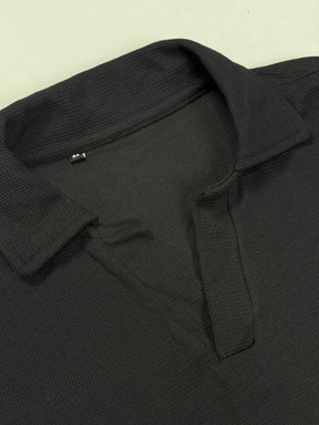 CAMISETA GOLA POLO LISA - PRETA