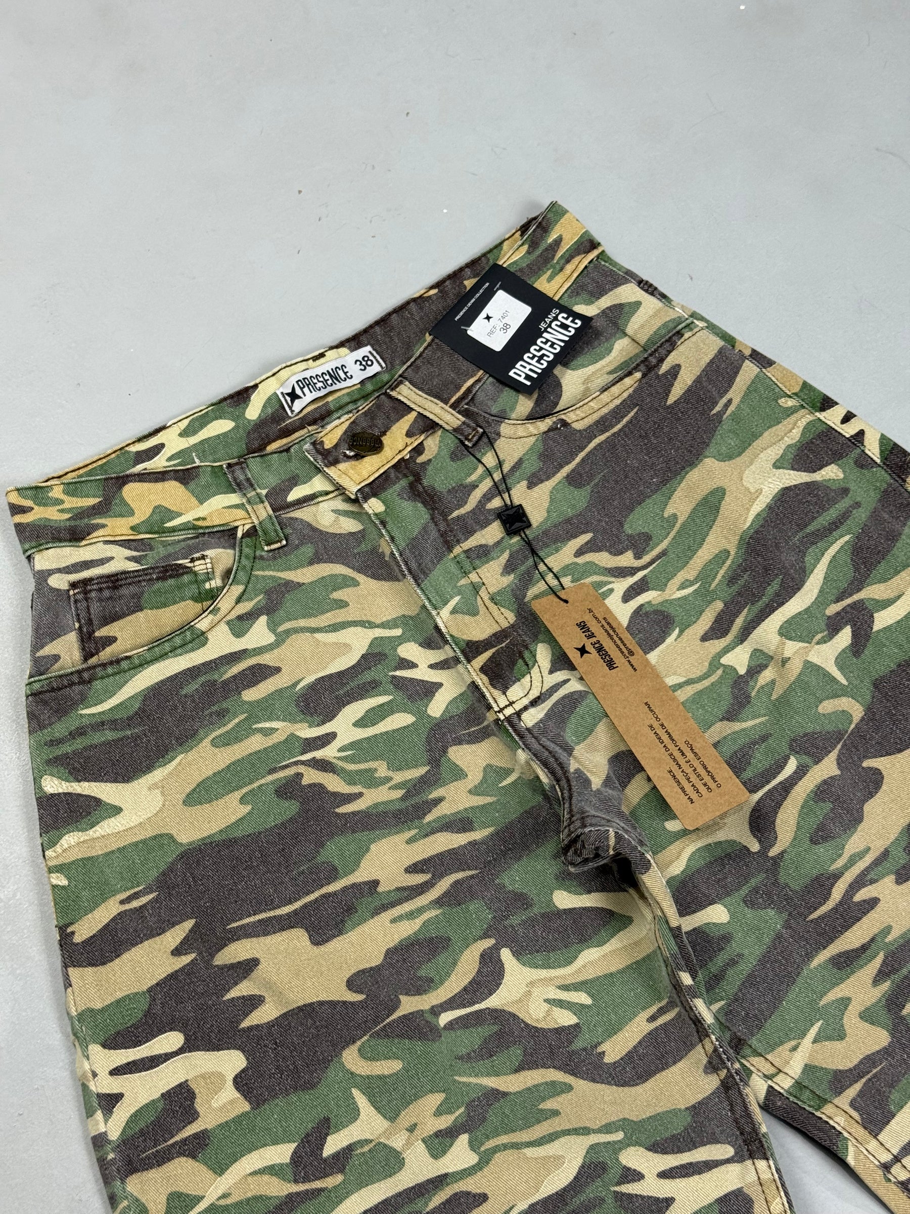 CALÇA BAGGY JEANS PRESENCE - CAMUFLADA