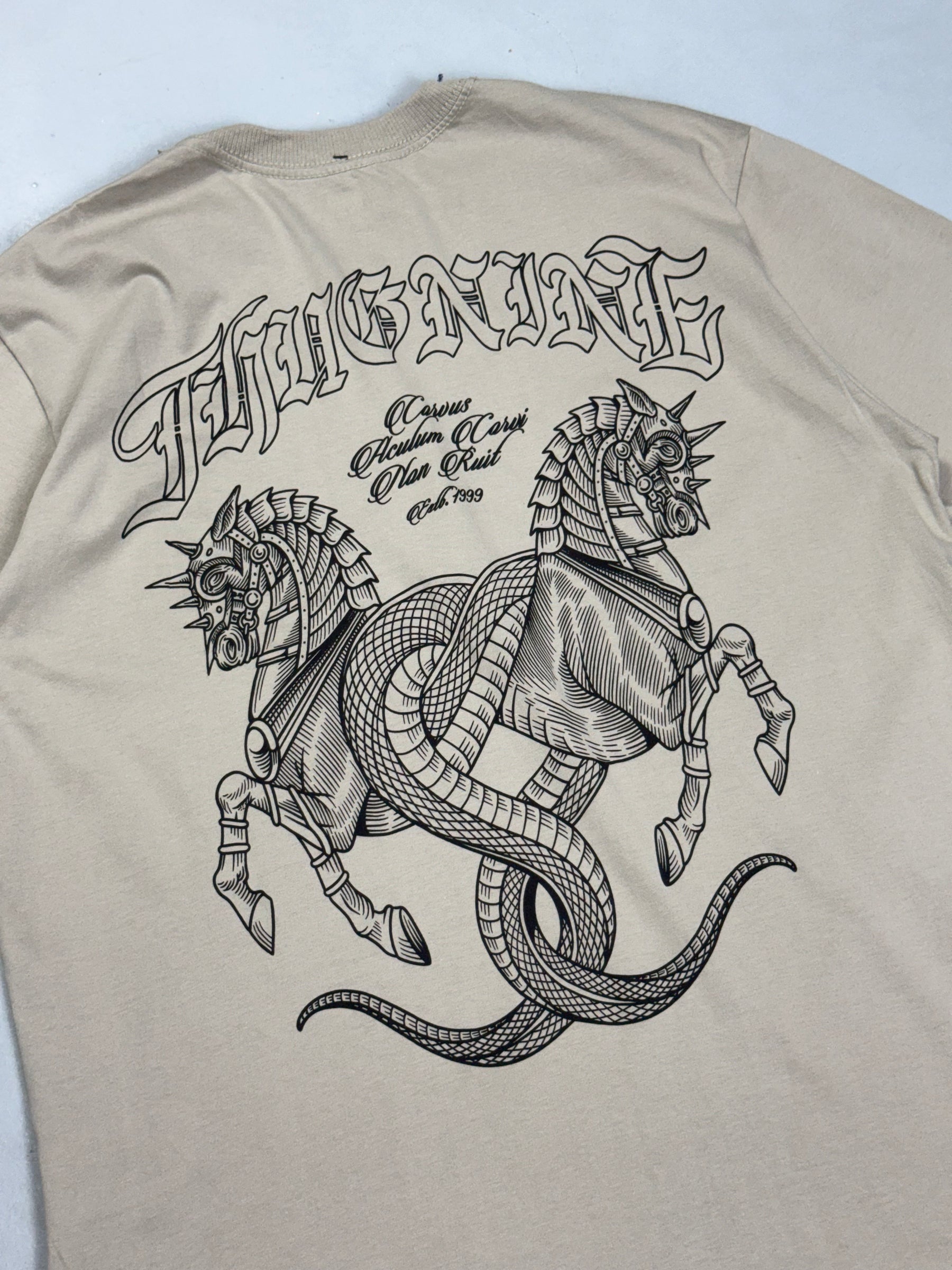 CAMISETA THUG9 STREETWEAR - BEGE