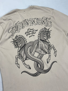 CAMISETA THUG9 STREETWEAR - BEGE