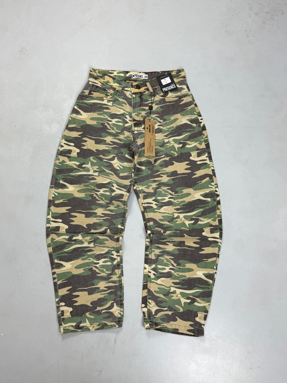 CALÇA BAGGY JEANS PRESENCE - CAMUFLADA