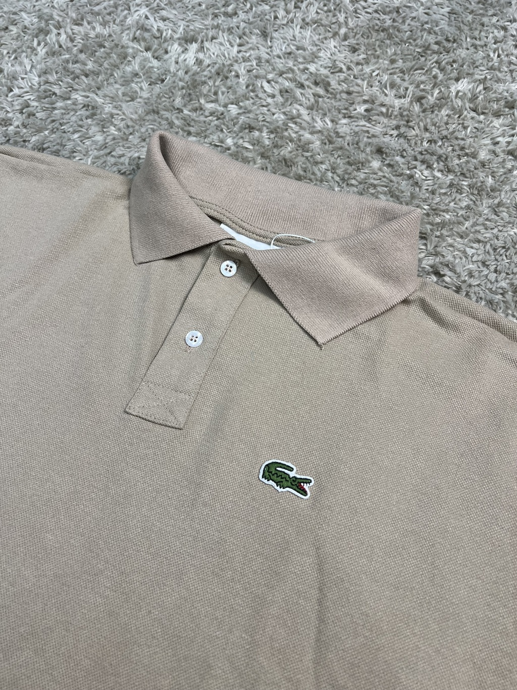 CAMISETA POLO LACOSTE BEGE