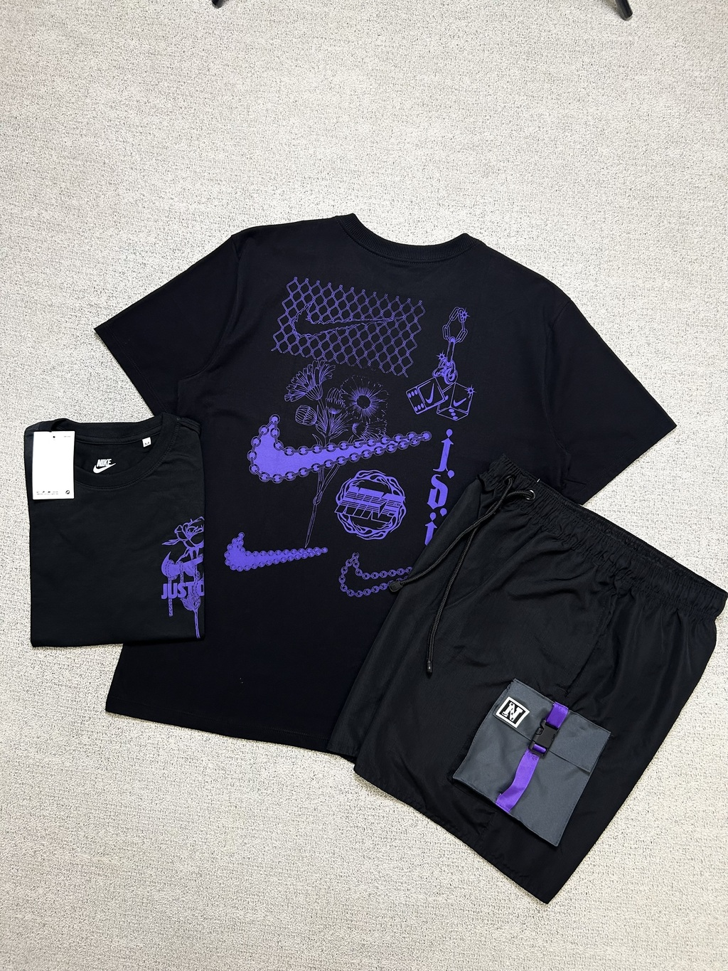 KIT CAMISETA NK FLOWEARS + BERMUDA NK CARGO RX